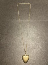 Vermeil Solid Sterling Silver Heart Ash Holder Cremation Pendant Necklace