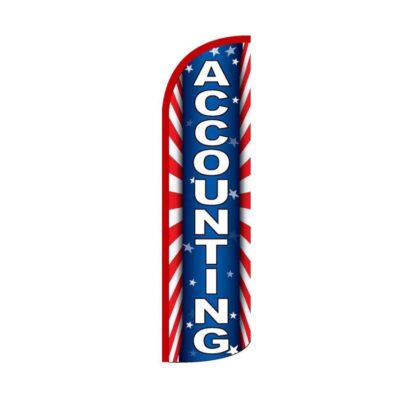 Accounting Swooper Flutter Feather Flag | 3ft W x 11.5ft Tall