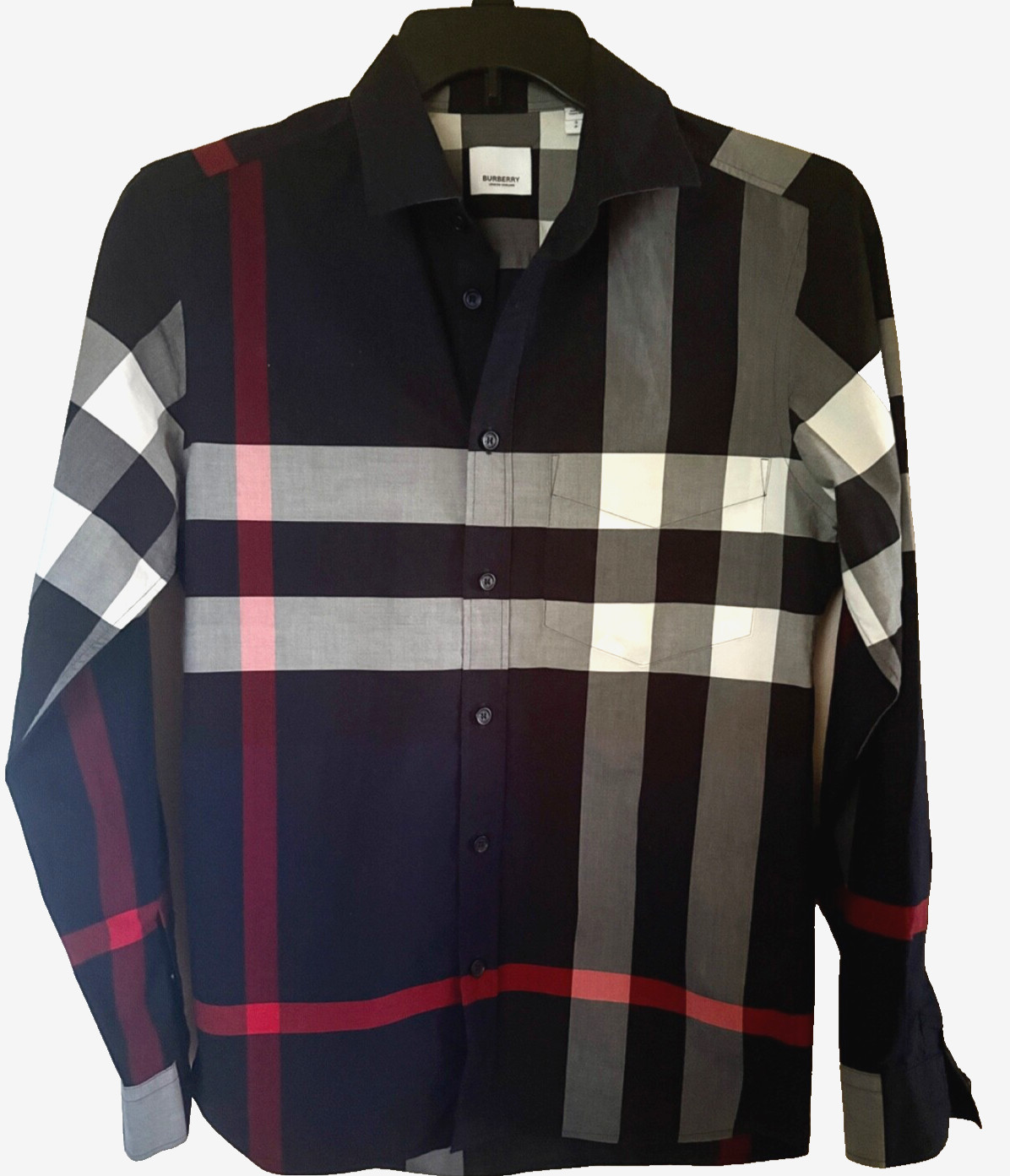 BURBERRY MEN'S MULTICOLOR NOVA PATTERN COTTON BLE… - image 2