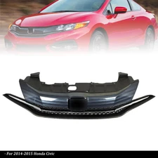 NEW- Front Upper Bumper Grille W/Chrome Trim Fit For Honda Civic Coupe 2014 2015