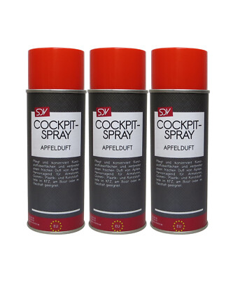 COCKPITSPRAY Apfelduft 3x 400ml Innenreiniger Cockpit Pflege Reiniger Auto Car