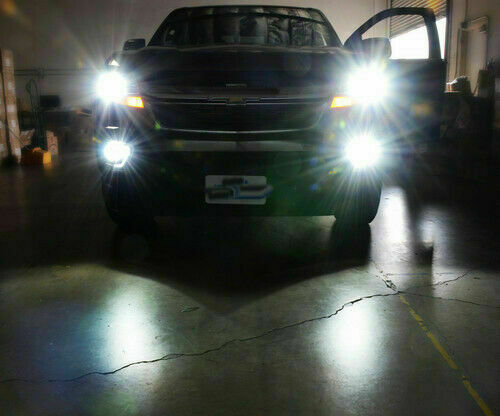 For GMC Sierra 1500 2500 HD 3500 2001-2004 2005 LED Headlight + Fog Lights Bulbs - Picture 9 of 12