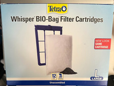 TETRA WHISPER BIO-BAG DISPOSABLE FILTER CARTRIDGES UNASSEMBLED LARGE 12 CT - 3PK