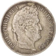 [#47121] Coin, France, Louis-Philippe, 5 Francs, 1831, Lyon, VF(30-35), Silver, 