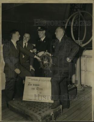 1948 Press Photo Centennial Program on Jones Island with Mayor Zeidler