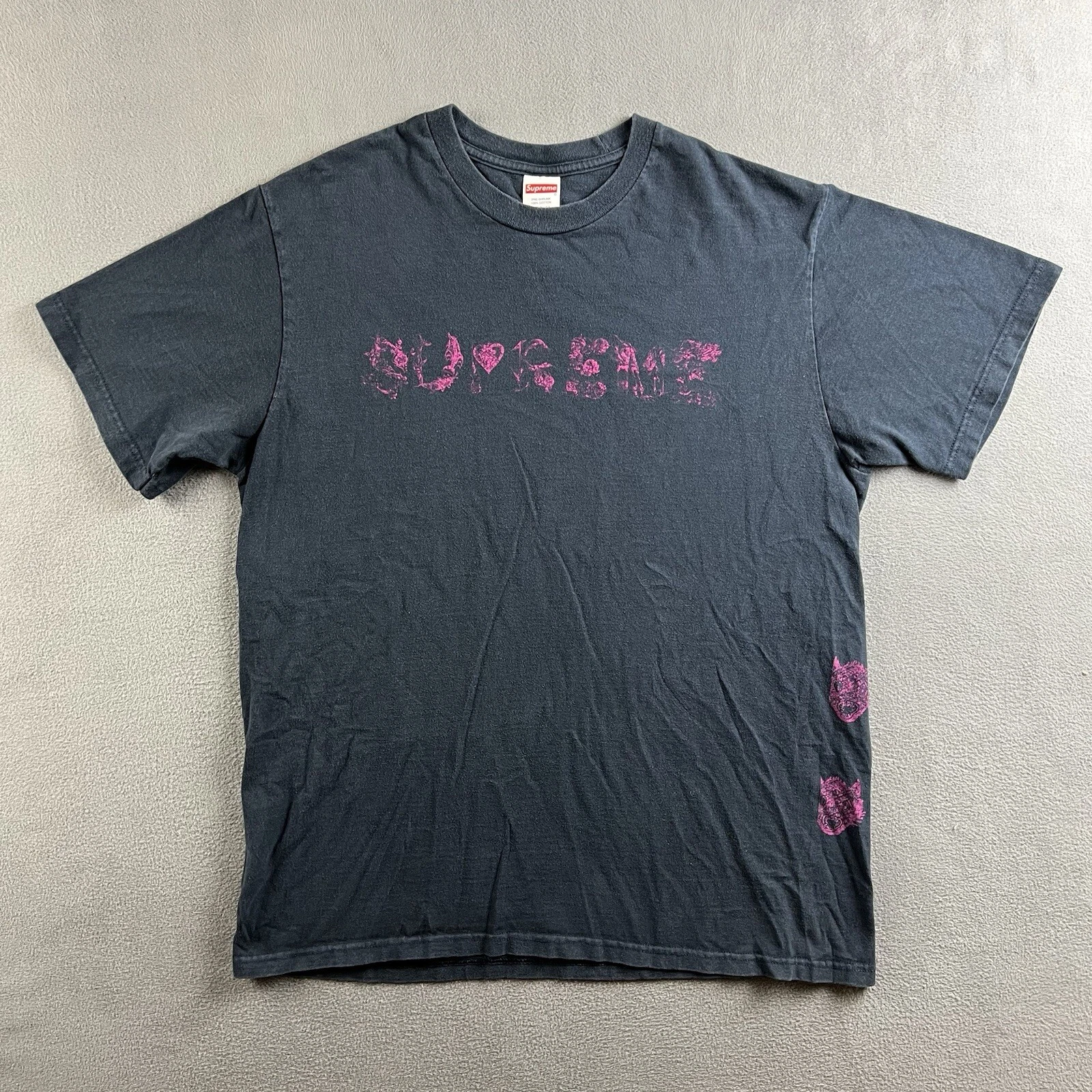 Chemise Supreme Homme L Bleu Noir Morph All Over Print Skate SS20