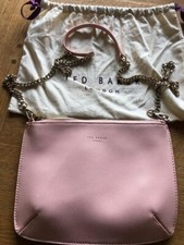 TED BAKER Nara Cross Hatch Crossbody/Clutch Bag in Peach