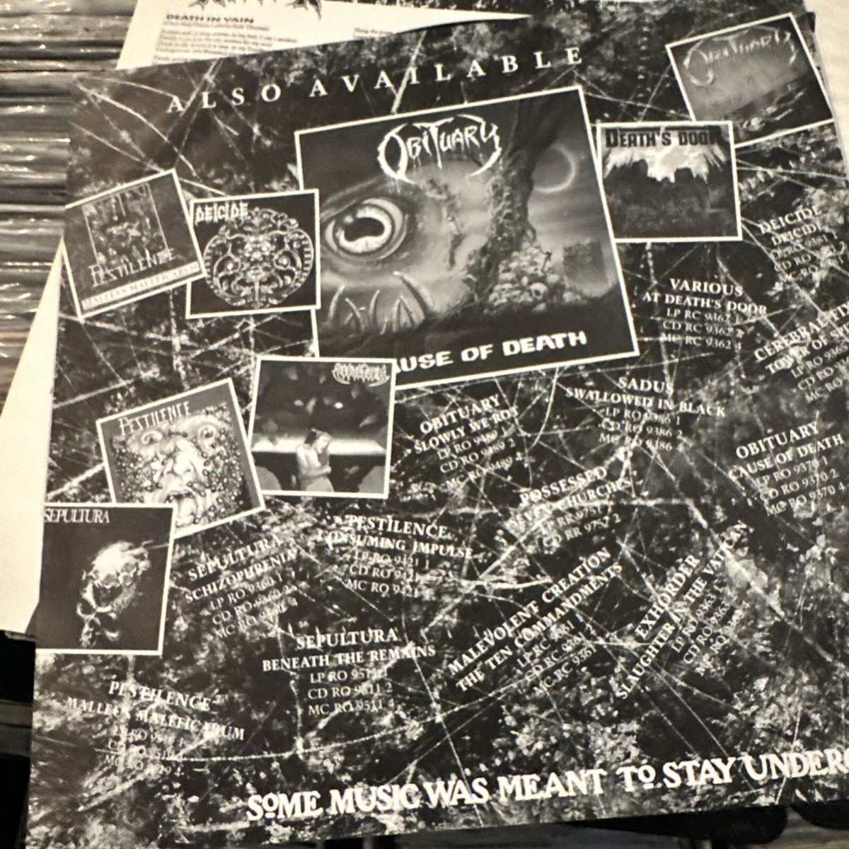 Exhorder - Slaughter In The Vatican LP 1990 Roadracer - RO 9363-1