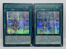 2x Rite of Aramesir 1st Edition Prismatic Secret Rare MP23-EN264
