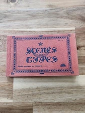 Scenes Et Types Algeria Camels Desert People Market Postcard Booklet VINTAGE