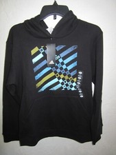 Adidas Boys Tech Fleece Hoodie Black Blue Tan NWT Boys Large 14/16