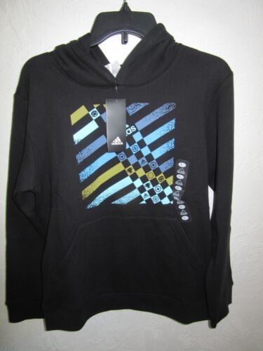 Adidas Boys Tech Fleece Hoodie Black Blue Tan NWT Boys Large 14/16