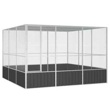Image of Bird Cage Anthracite 302.5x324.5x211.5 cm Galvanised Steel vidaXL