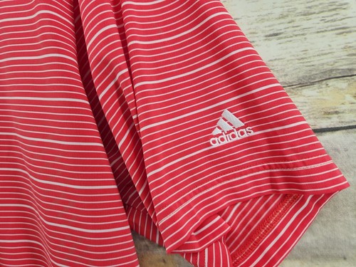 Adidas Climalite Golf SS Striped Performance Polo Shirt Adult Size XL - Picture 3 of 5