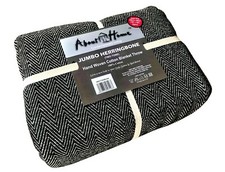 Image of Herringbone Cotton Throws all sizes (Chair, Single, Double, King, Super King)