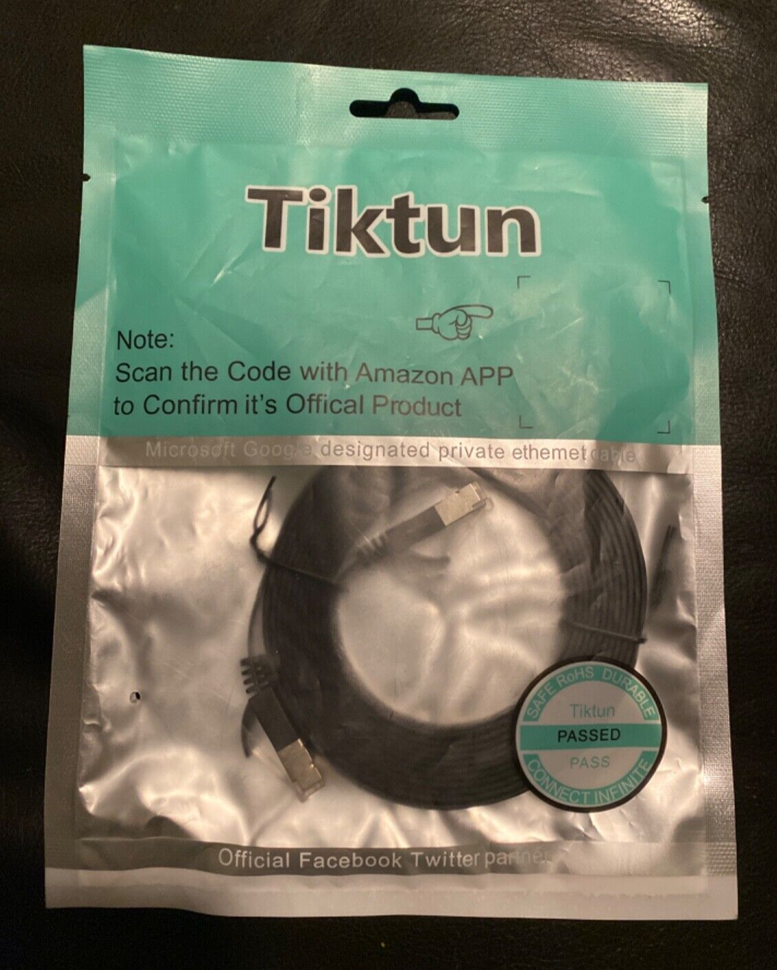 10ft Cat 6 Ethernet Cable High Speed Slim LAN Cable by Tiktun-image