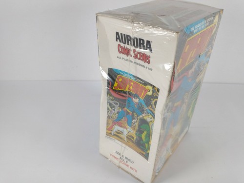 1974 Aurora Comic Scenes Superboy Model Kit # 186 ~ Sealed Box ~ Box Crease - Picture 9 of 10