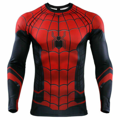 Cosplay Spiderman Mens T-Shirts Superhero Advanced Tech 3D Shirts Top Tee Shirts