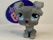SCHNAUZER DOG #1393 - Authentic Littlest Pet Shop - Hasbro LPS