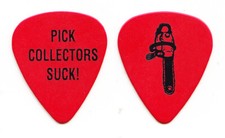 Billy Joel Chainsaw Guitar Tech Pick Collectors Suck Red Tour Guitar Pick
