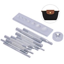 11X Craft Tool Die Punch Snap Rivet Setter Base Kit For DIY Leather Craft Tool