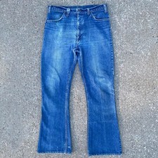 Vintage 1970's Levi's 646 Orange Tab Flares Button Stamp 4 Flares 35x32"