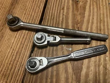 VINTAGE DRIVE RATCHET CRAFTSMAN and UNBRANDED  1/2" and Two 1/4"
