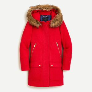 j crew red chateau parka
