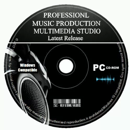 Music Production Studio Audio Video Editing Mixing Recording Software PC CD  +