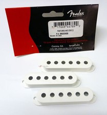 Genuine Fender WHITE Strat/Stratocaster Pickup Covers - Set of 3
