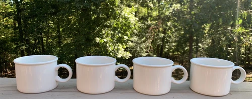 Set Of 4 Stonehenge White Cups Mugs by Midwinter England