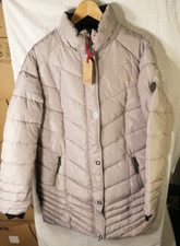 Women Hooded Jacket Silver Grey Casual Ladies Winter Jacket Uk18 Eu44 Kangaroos