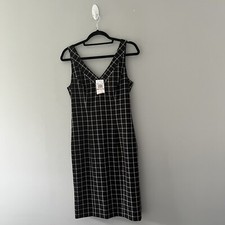NWT MICHAEL Michael Kors Windowpane Plaid Sheath Dress Size 2