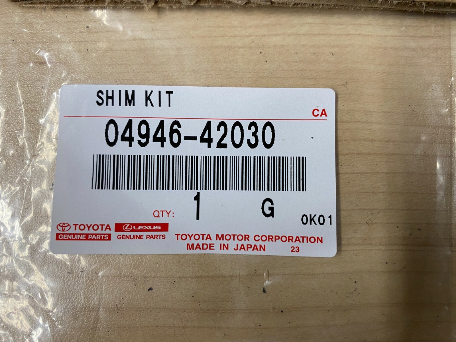 20062018 TOYOTA RAV4 GENUINE OEM REAR BRAKE PAD SET WITH SHIMS