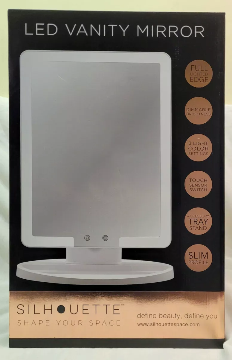 Silhouette led outlet vanity mirror