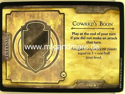 D&D Fortune Cards - 1x Coward's Boon  #029