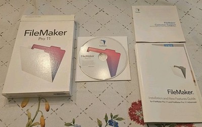 Preowned FileMaker Pro 11 Software Non Profit & Academic Version Mac/Windows