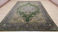 Large Persain Design Carpet Rug Wool Vintage Living Room 9ft 7" x 6ft 6"