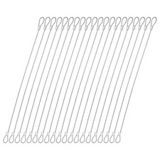 20 Pcs Safety Cable Stainless Steel Wire Rope Security Wires with Loop