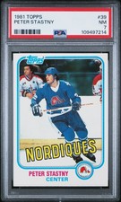 1981 TOPPS #39 PETER STASTNY ROOKIE RC PSA 7