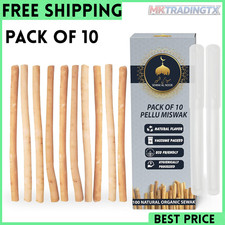 Pack of 5 Miswak Sticks for Teeth with Holder - Vacuum Sealed Natural Flavored C