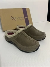 WOMEN'S EXPLORE 24 EASY SPIRIT  EXCHANGE GREY SUEDE WIDE WIDTH MULE CLOGS SIZE 8
