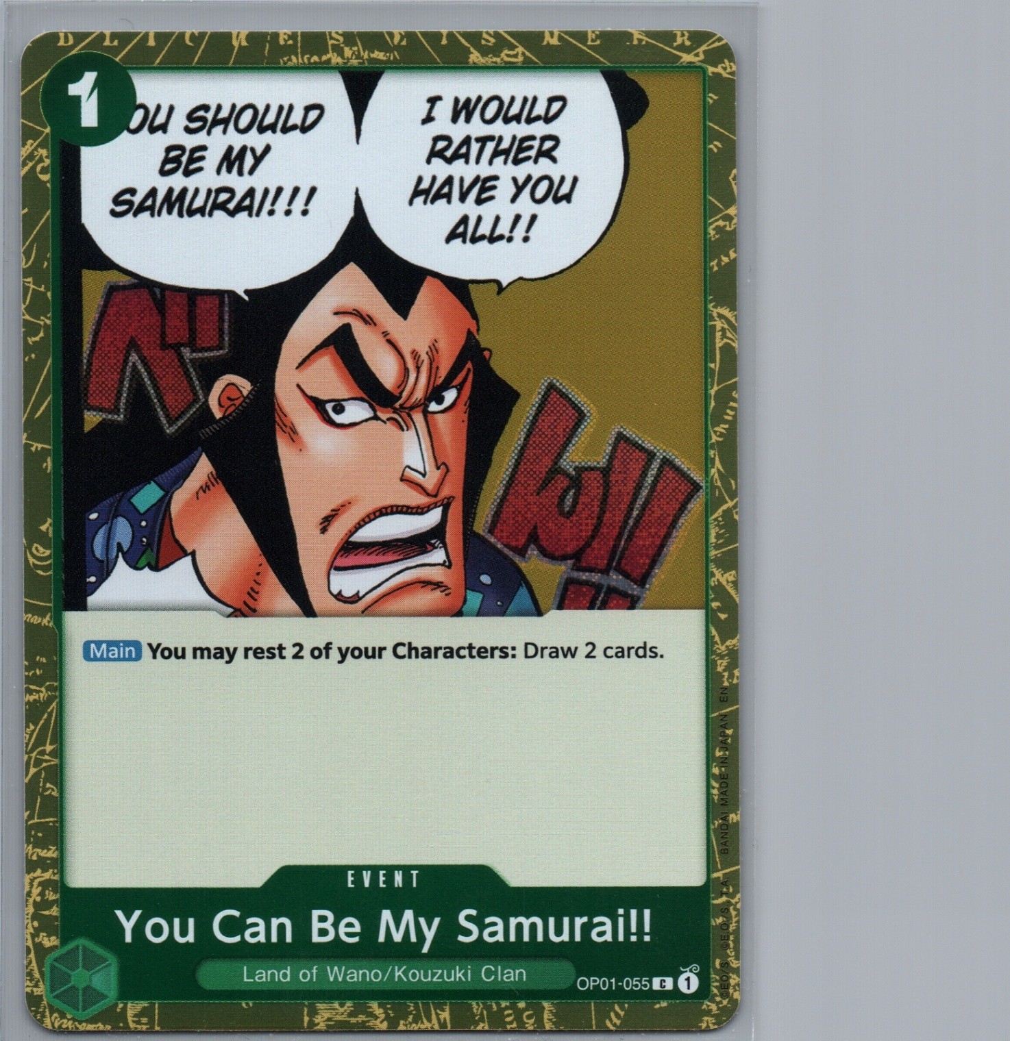 You Can Be My Samurai!! (Pirate Foil) | OP01-055 C | Premium Booster Vol. 2 | NM