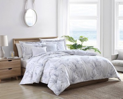 Tommy Bahama Kayo Printed Quilt Cover Set-Pelican Grey
