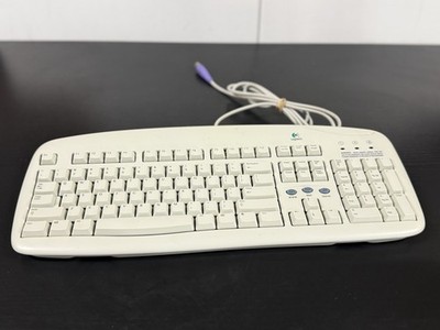 Logitech Y-SG13 Corded PS/2 Deluxe Access Keyboard White TESTED