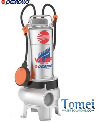 Tauchpumpe für Abwasser Abwasserpumpe PEDROLLO VORTEX VXm8/50-MF 0,75Hp 240V
