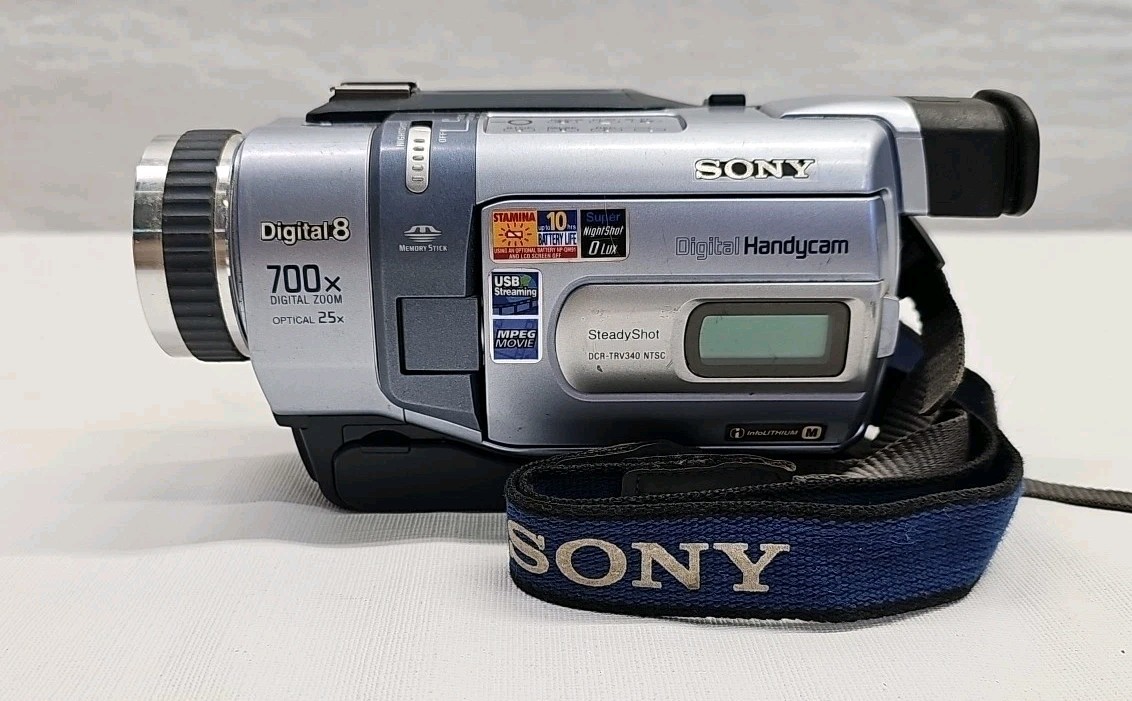 Sony DCR-TRV340 Digital8 Camcorder Hi8 Video8 Playback 25x Zoom
