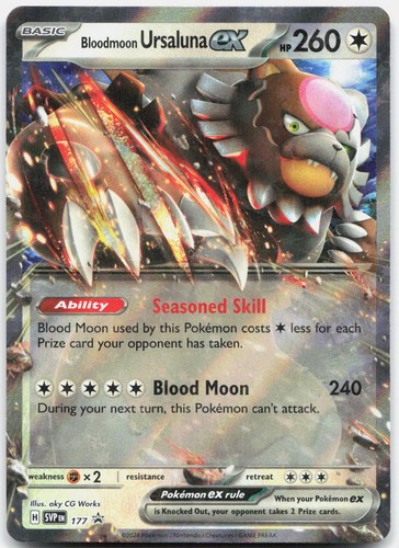 Bloodmoon Ursaluna ex Holo Promo SV: Scarlet & Violet Promo Cards 177 NM