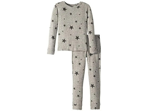 Pj Salvage Girls' Marled Star-Print Pajama Shirt & Pants Set - Little Kid Size 6 - Picture 2 of 4