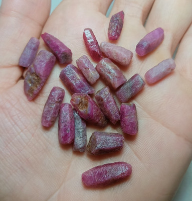 10 Pcs Ruby Rough Sticks Lot, Natural Ruby Rough Sticks, Size 8to12mm.